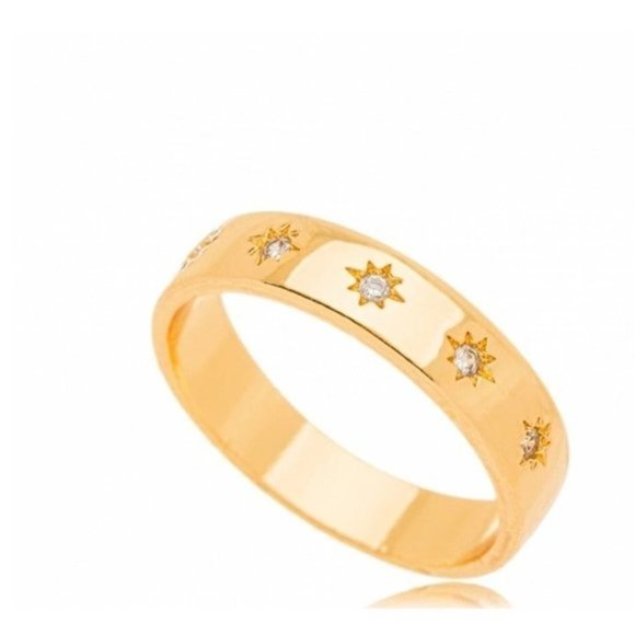 Ring Star Ring Gold Waterproof Ring Celestial Gold Ring Cosmic Ring BEAUTIFUL - Picture 7 of 8